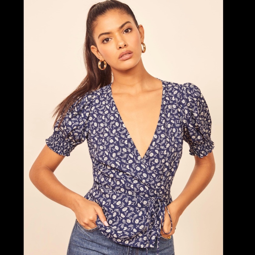 Reformation Poire Top in Monterrey Print Medium